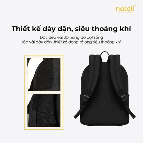 Balo đi học nam nữ NATOLI - Basic Backpack B2