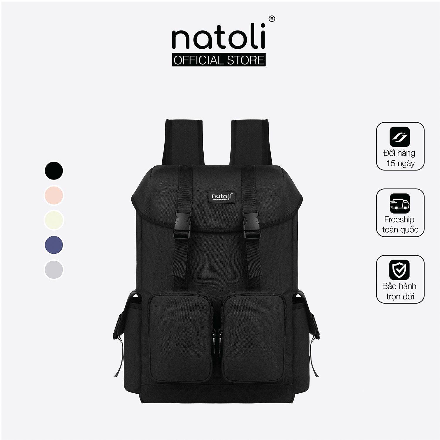 Balo nam nữ đi học NATOLI - WOLFI BACKPACK B7
