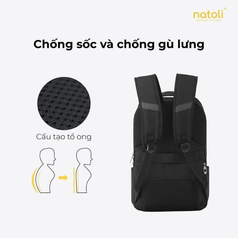 Balo laptop chống sốc Natoli - Vitality Backpack B12