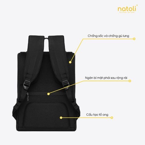 Balo laptop 15 6 inch chống sốc NATOLI - Global Backpack B8