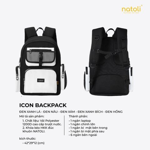 Balo Local Brand thời trang NATOLI - ICON BACKPACK B13