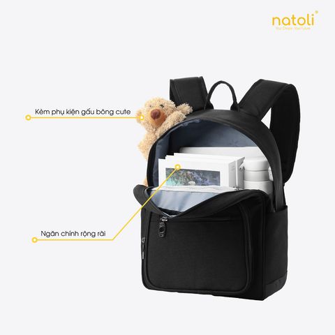 Balo nữ gấu bông NATOLI - Dreamy Teddy Bear School Backpack B16