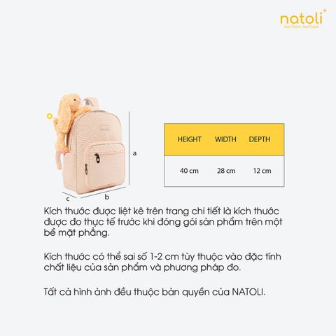 Balo nữ thỏ bông NATOLI - BST Sweet Bunny Backpack B28