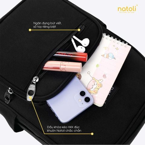 Balo nữ gấu bông NATOLI - Dreamy Teddy Bear School Backpack B16