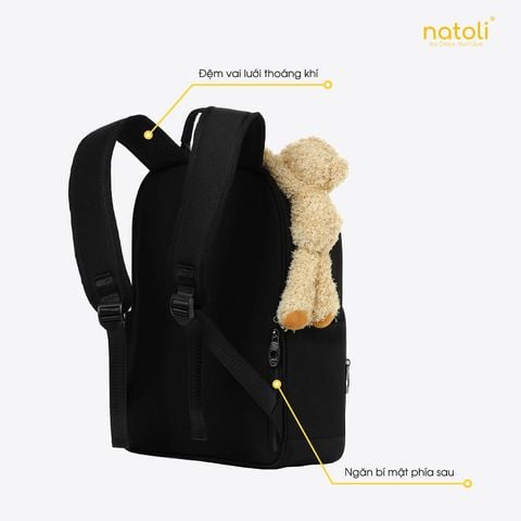 Balo nữ gấu bông NATOLI - Dreamy Teddy Bear School Backpack B16