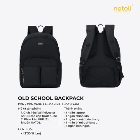 Balo thời trang nam nữ NATOLI - 0ld School Backpack B5