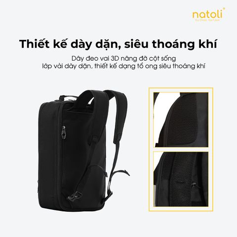 Cặp sách đi học NATOLI - BST Classic Multifunctional Backpack B17