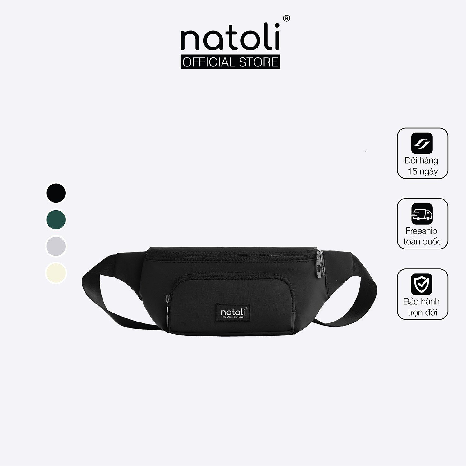 Túi bao tử nam NATOLI - Cali Cross Bag T14