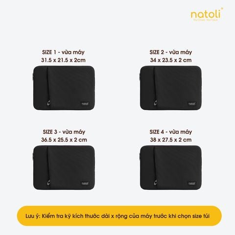 Túi chống sốc Laptop kháng nước Natoli - Eager laptop bag T7