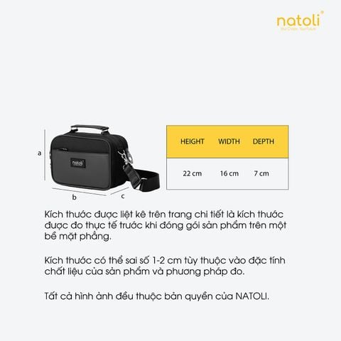 Túi đeo chéo nam nhiều ngăn Natoli - CLASSIC CROSSBAG T8