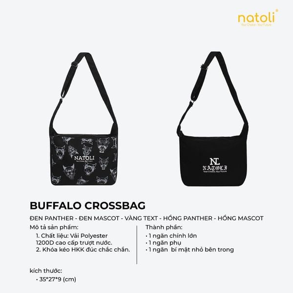 Túi đeo chéo nam nữ NATOLI - Buffalo Cross Bag T16