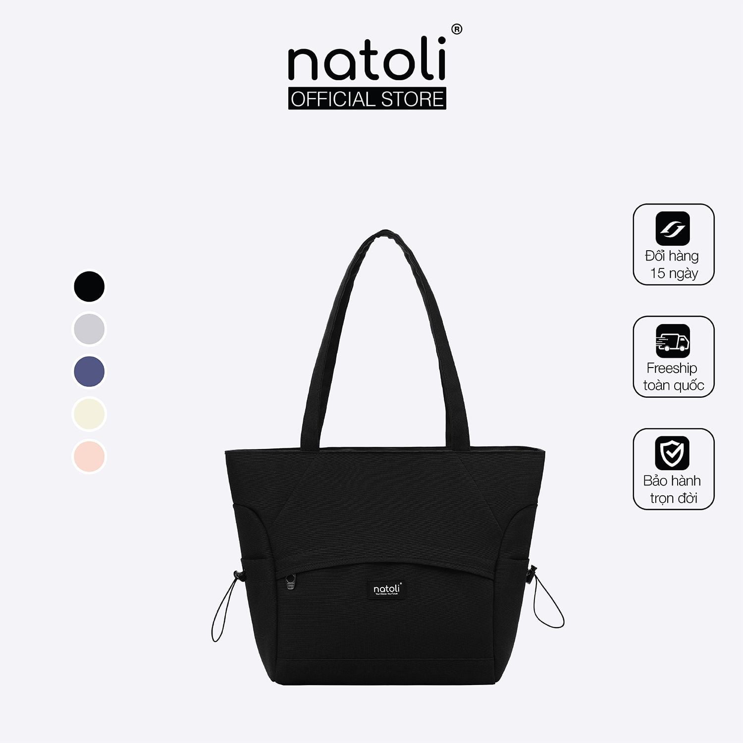 Túi tote vải canvas NATOLI - BST Side Cinch Bag T20