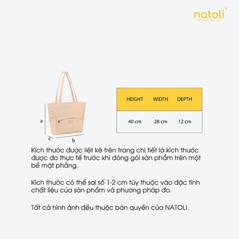 Túi tote vải canvas NATOLI - BST Side Cinch Bag T20