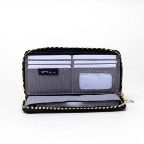 Ví Nam Dài Màu Đen Xám - The Zipper Wallet