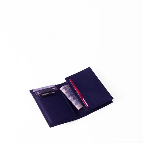 Ví Mini Màu Xanh Navy Natoli - Cube Mini Wallet