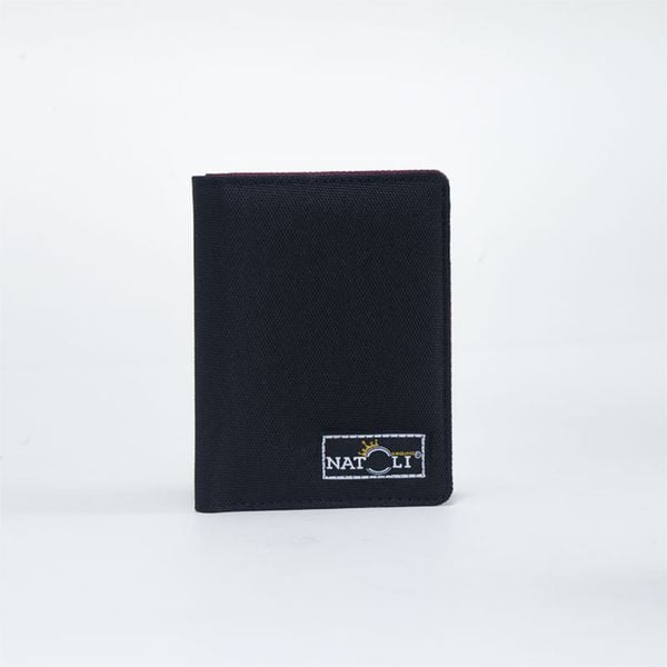 Ví Nam Đứng Màu Đen Đỏ Mini - Simple Vertical Wallet