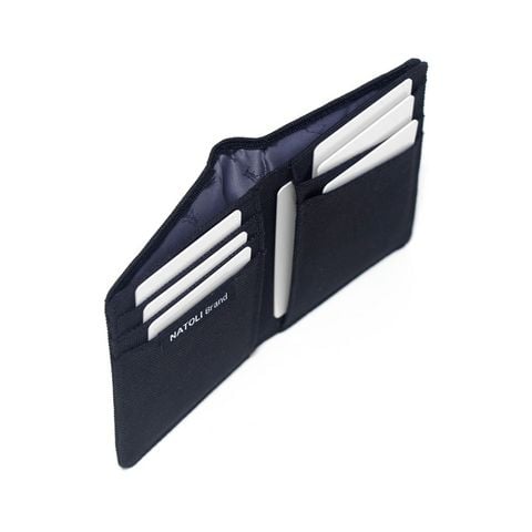 Ví Nam Đứng Màu Đen Mini - Simple Vertical Wallet