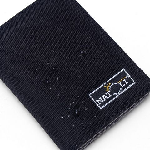 Ví Nam Đứng Màu Đen Xám Mini  - Simple Vertical Wallet