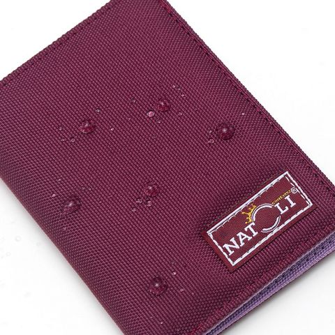Ví Nam Đứng Màu Đỏ Tím Mini - Simple Vertical Wallet
