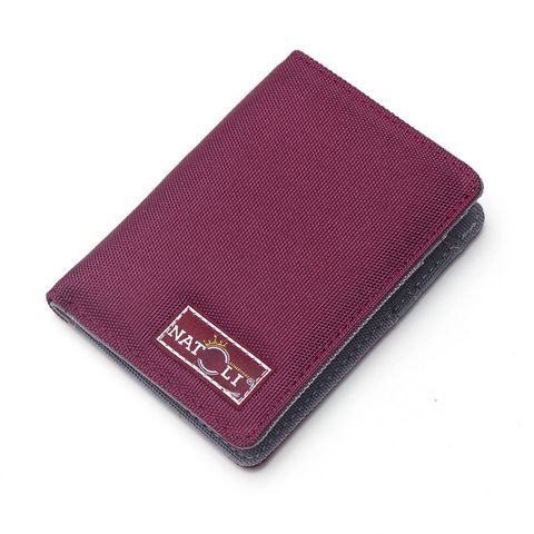 Ví Nam Đứng Màu Đỏ Xám Nhỏ Gọn - Simple Vertical Wallet