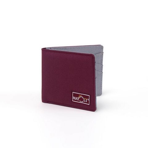 Ví Nam Màu Đỏ Xám - Simple Horizontal Wallet