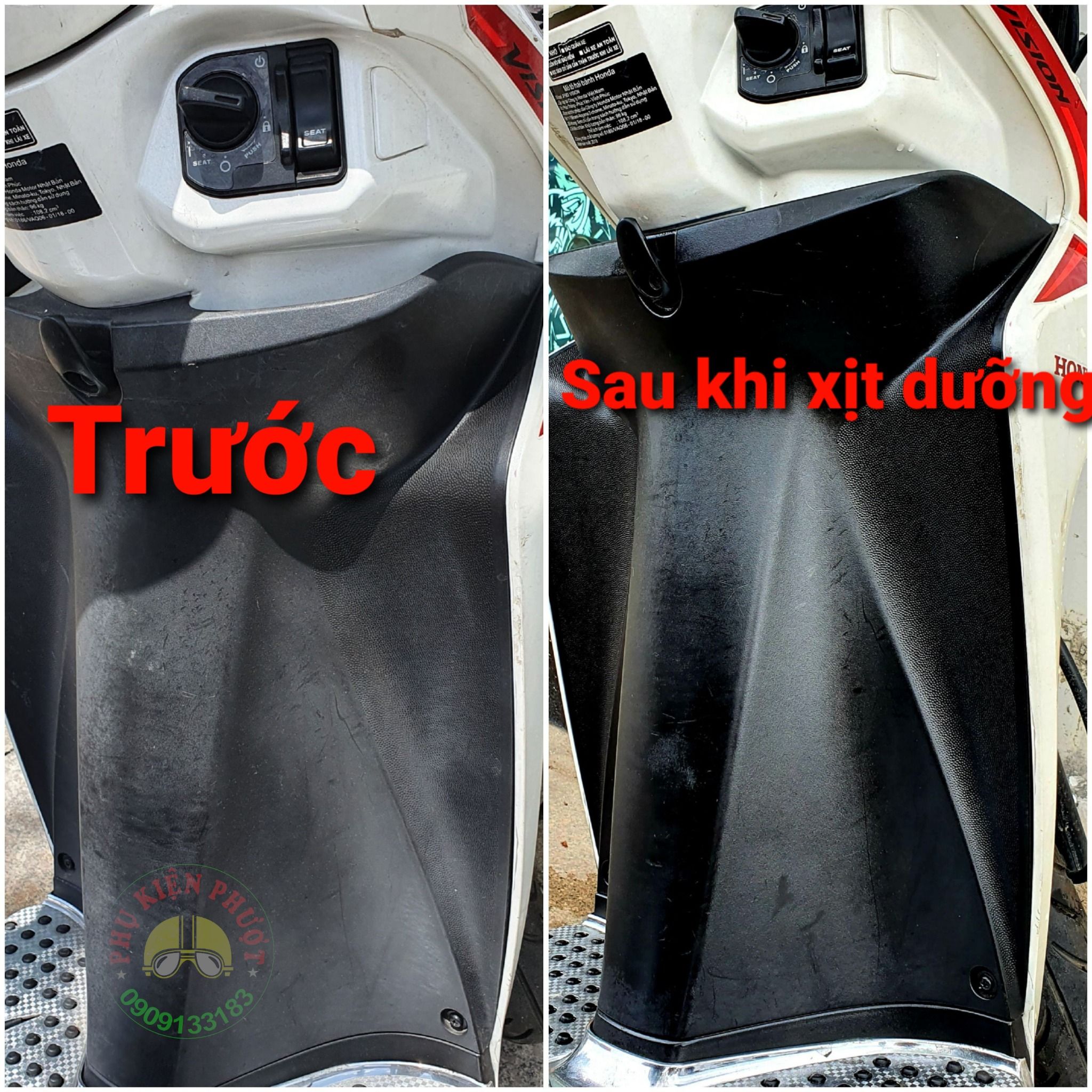 Chai dưỡng bóng nhựa nhám xe máy + ô tô
