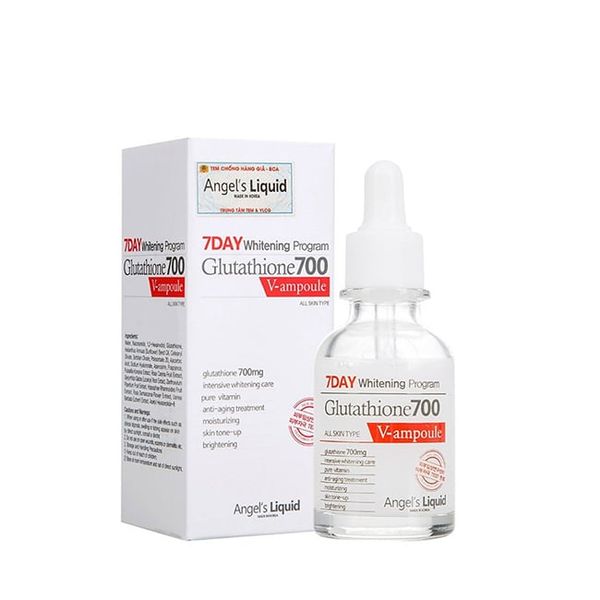 serum trắng da glutathione Tinh Chất Serum Dưỡng Sáng Da Angel's Liquid 7 Day Glutathione 700 V-ample