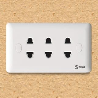 Ổ cắm ba 2 chấu Sino 16A S1983