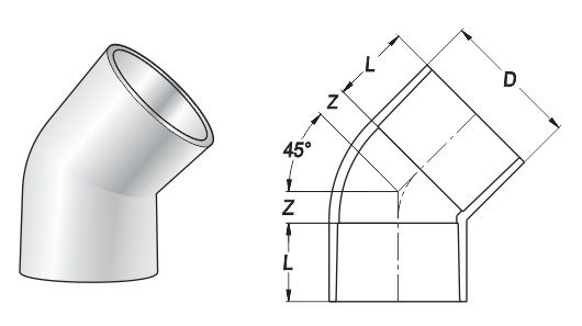 Chếch 45 độ loại phổ thông