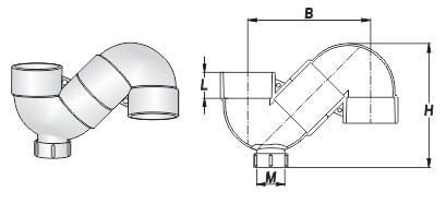 Cút chữ s có cửa kiểm tra