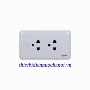 Ổ cắm đôi 3 chấu Sino 16A S1982E