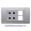Ổ cắm đôi 2 chấu 16A Sino với 2 lỗ S18AU2/XX