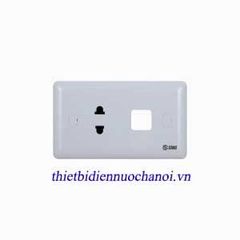 Ổ cắm đơn 2 chấu Sino 16A với 1 lỗ S198X