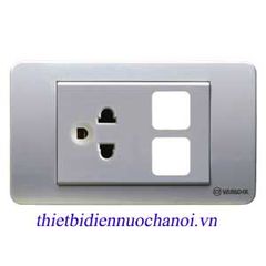 Ổ cắm đơn 3 chấu Sino 16A với 2 lỗ S18AUE/XX