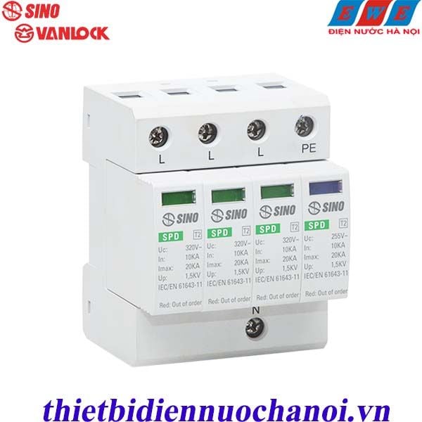 SPD chống sét lan truyền Sino SPD/T2/3P+N/80