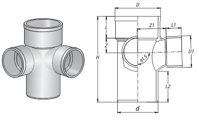 Thập thu 91.5 độ khác hướng một đầu nối trong