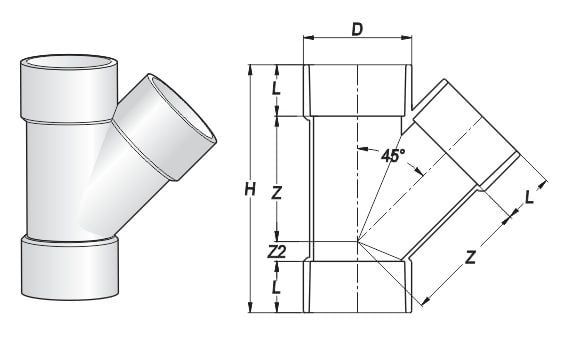 Y đều 45 độ