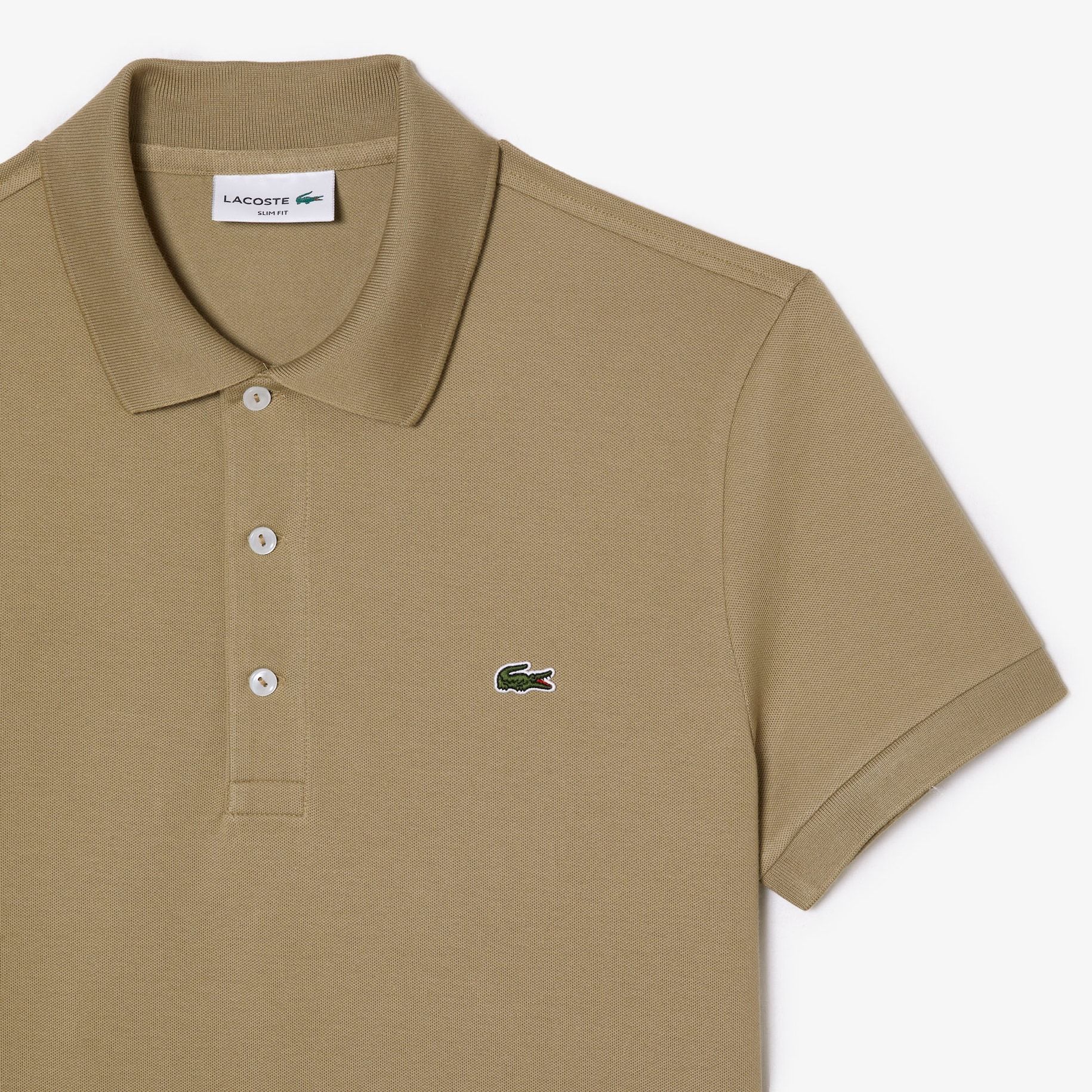  Lacoste Slim Fit Stretch Cotton Piqué Polo - Beige 