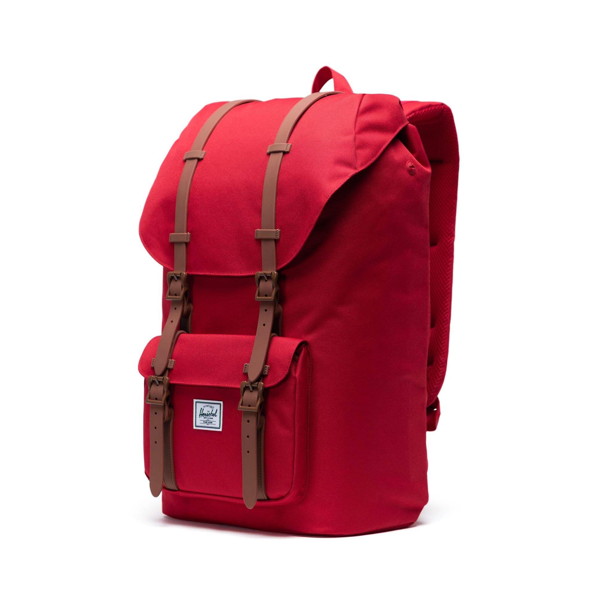  Herschel Little America | Large-Volume - Red/Saddle Brown 