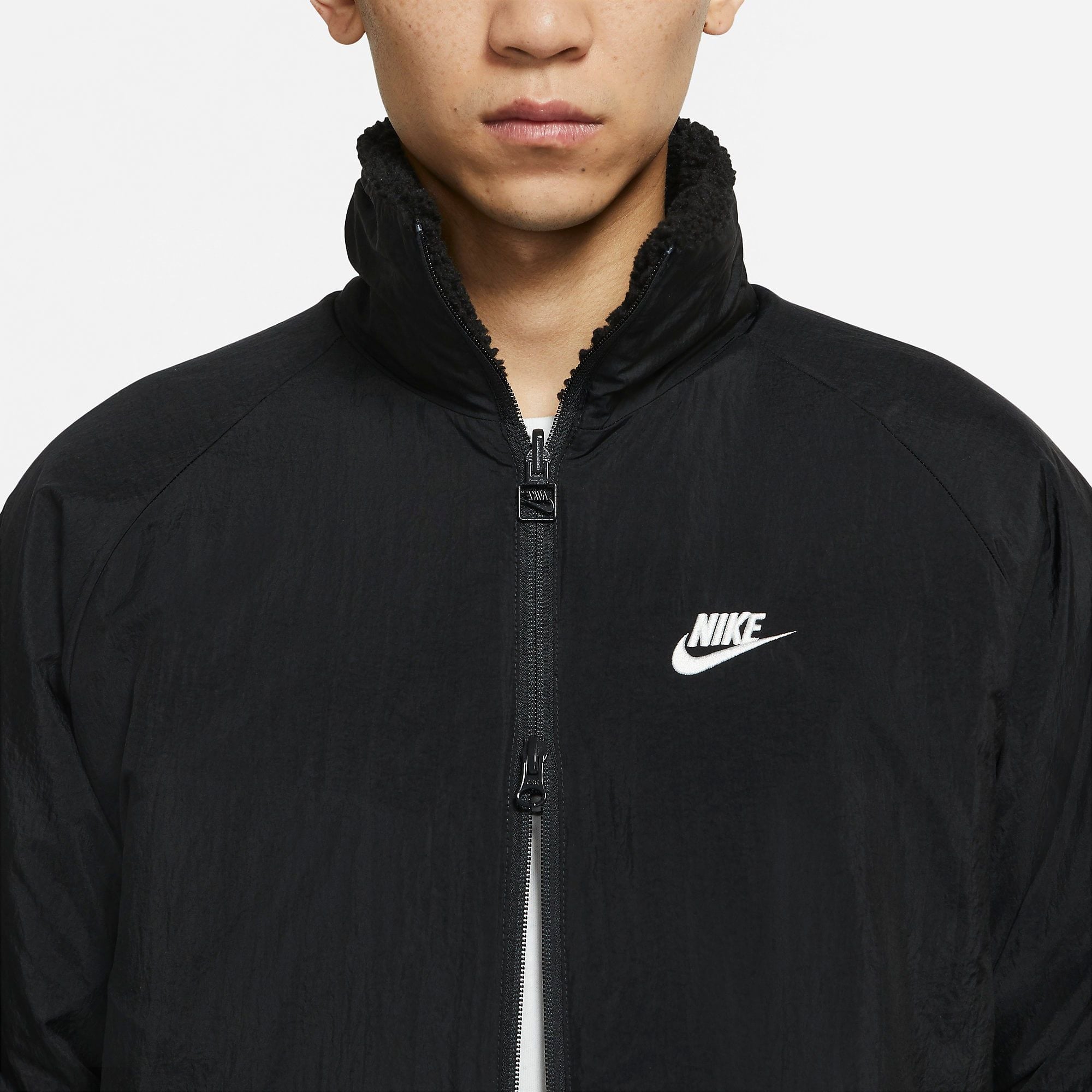  Nike Sportswear Swoosh Full-Zip Reversible Jacket - Black 