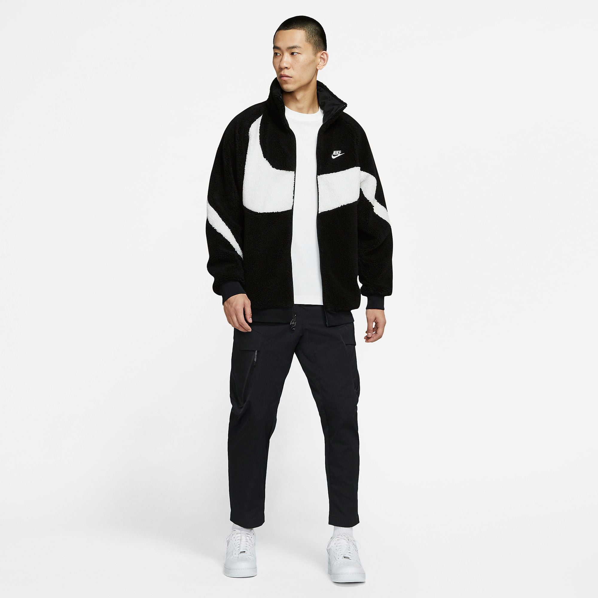  Nike Sportswear Swoosh Full-Zip Reversible Jacket - Black 