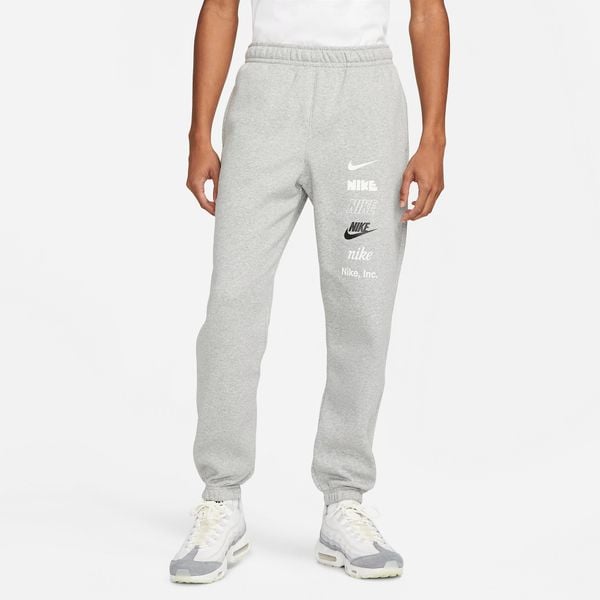  Nike Sportswear Logo Fleece Pants - Grey 
