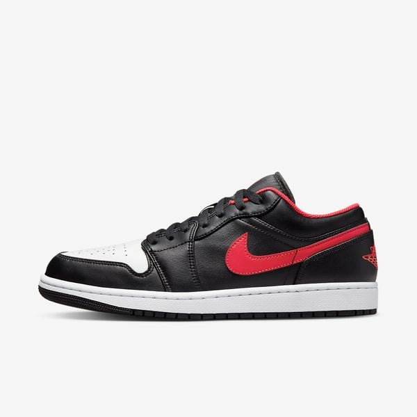  Air Jordan 1 Low - Black / White / Fire Red 