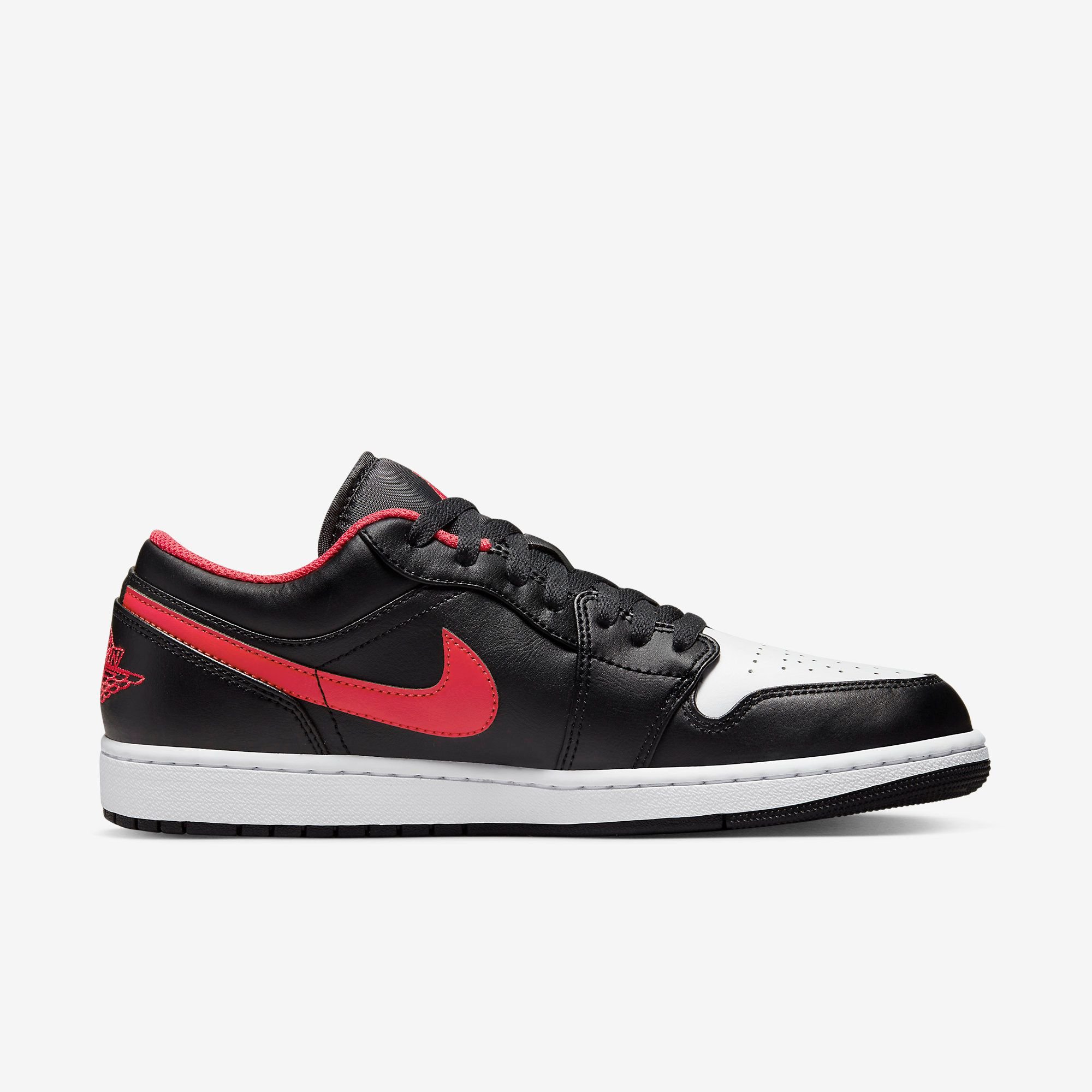  Air Jordan 1 Low - Black / White / Fire Red 