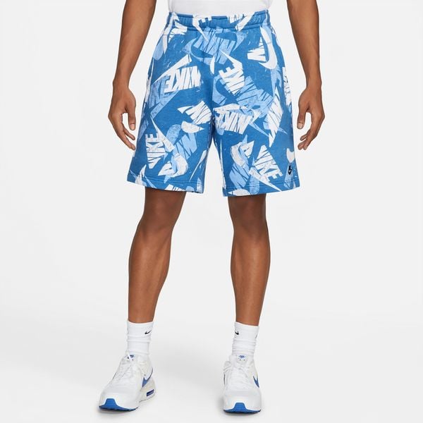  Nike Sportswear Essentials+ All-Over Print Shorts - Marina Blue 