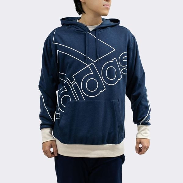  adidas Giant Logo Hoodie - Crew Navy / Beige 