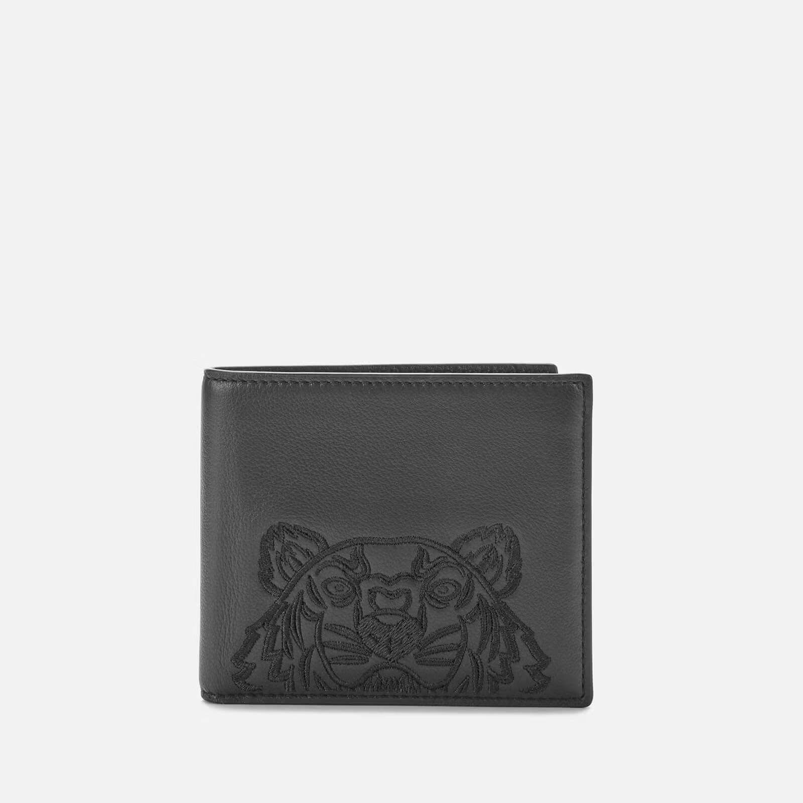 KENZO Kampus Tiger Foldable Leather Wallet Black Online Sneaker Store