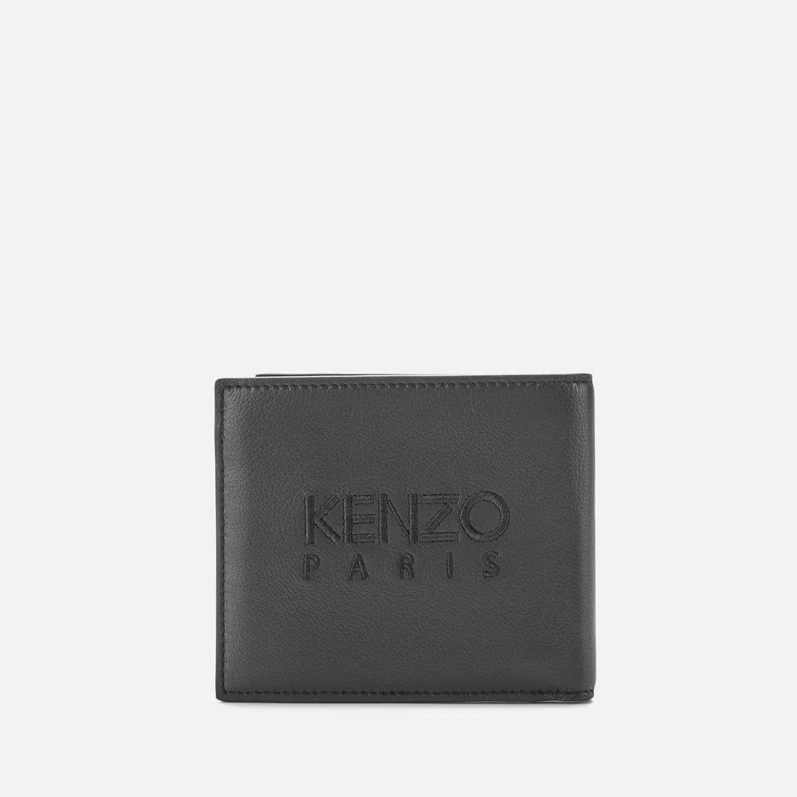 KENZO Kampus Tiger Foldable Leather Wallet Black Online Sneaker Store