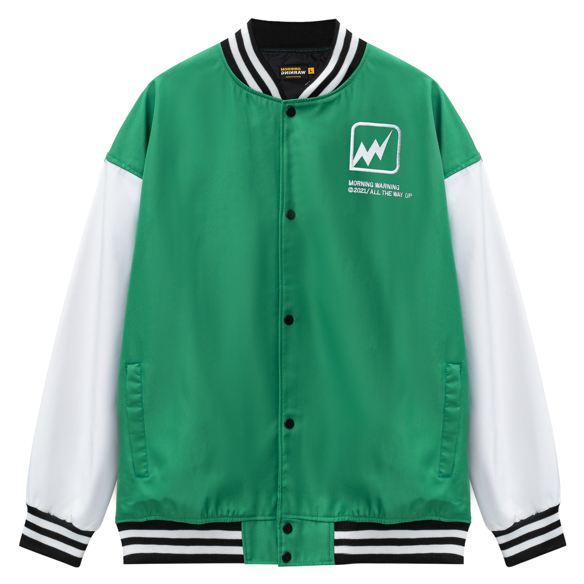  New Identity Baseball Jacket - Green 