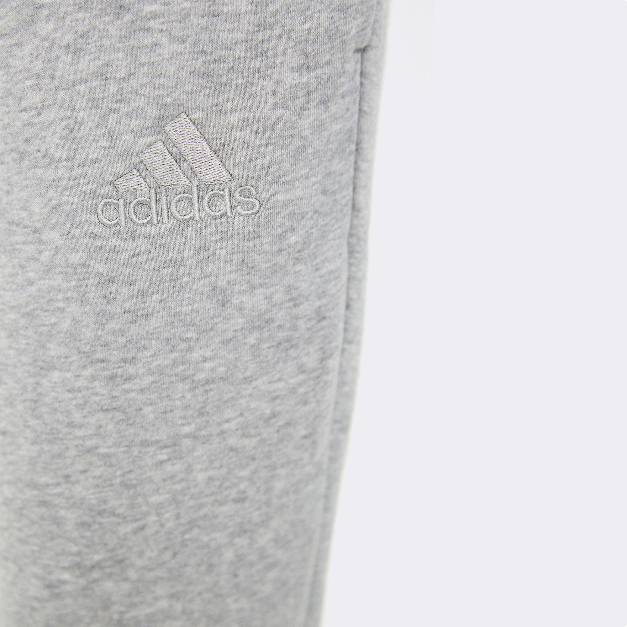  adidas Essentials Fleece Tapered Pants Cuff Logo Pants - Grey 